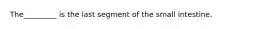 The_________ is the last segment of the small intestine.