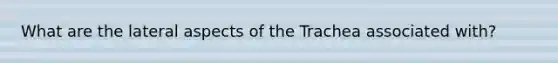 What are the lateral aspects of the Trachea associated with?