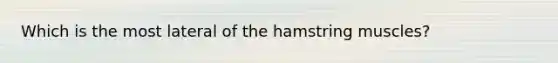 Which is the most lateral of the hamstring muscles?