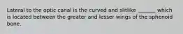 Lateral to the optic canal is the curved and slitlike _______ which is located between the greater and lesser wings of the sphenoid bone.