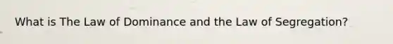 What is The Law of Dominance and the Law of Segregation?