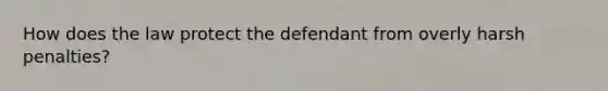 How does the law protect the defendant from overly harsh penalties?