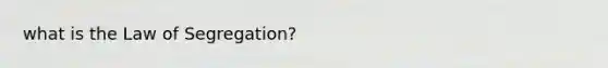 what is the Law of Segregation?