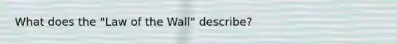 What does the "Law of the Wall" describe?