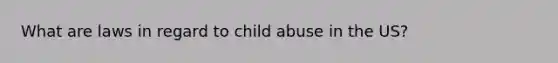 What are laws in regard to child abuse in the US?