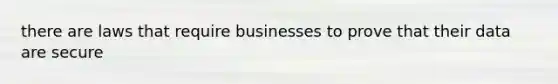 there are laws that require businesses to prove that their data are secure