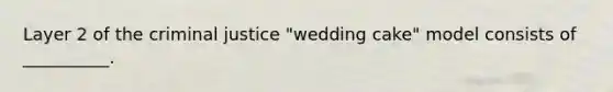 Layer 2 of the criminal justice "wedding cake" model consists of __________.