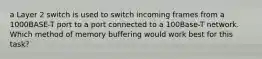 a Layer 2 switch is used to switch incoming frames from a 1000BASE-T port to a port connected to a 100Base-T network. Which method of memory buffering would work best for this task?