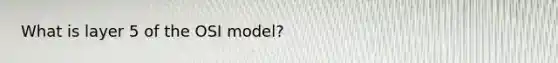 What is layer 5 of the OSI model?
