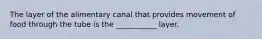 The layer of the alimentary canal that provides movement of food through the tube is the ___________ layer.