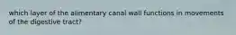 which layer of the alimentary canal wall functions in movements of the digestive tract?