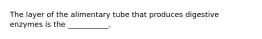 The layer of the alimentary tube that produces digestive enzymes is the ___________.