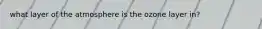 what layer of the atmosphere is the ozone layer in?