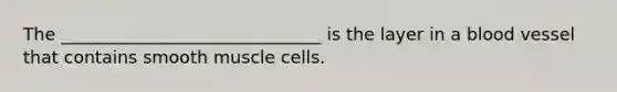 The ______________________________ is the layer in a blood vessel that contains smooth muscle cells.