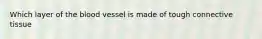 Which layer of the blood vessel is made of tough connective tissue