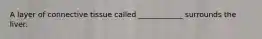A layer of connective tissue called ____________ surrounds the liver.