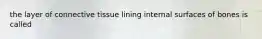 the layer of connective tissue lining internal surfaces of bones is called