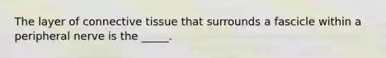 The layer of connective tissue that surrounds a fascicle within a peripheral nerve is the _____.