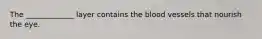 The _____________ layer contains the blood vessels that nourish the eye.