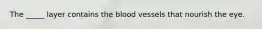 The _____ layer contains the blood vessels that nourish the eye.