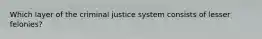 Which layer of the criminal justice system consists of lesser felonies?