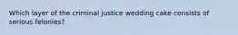 Which layer of the criminal justice wedding cake consists of serious felonies?