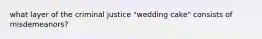 what layer of the criminal justice "wedding cake" consists of misdemeanors?