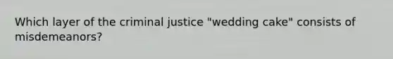 Which layer of the criminal justice "wedding cake" consists of misdemeanors?​