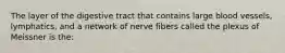 The layer of the digestive tract that contains large blood vessels, lymphatics, and a network of nerve fibers called the plexus of Meissner is the: