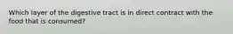 Which layer of the digestive tract is in direct contract with the food that is consumed?