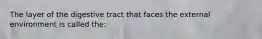 The layer of the digestive tract that faces the external environment is called the: