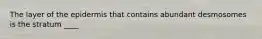 The layer of the epidermis that contains abundant desmosomes is the stratum ____