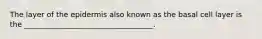 The layer of the epidermis also known as the basal cell layer is the ___________________________________.