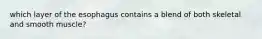 which layer of the esophagus contains a blend of both skeletal and smooth muscle?