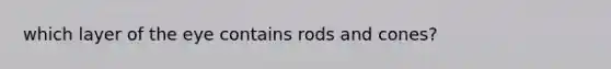 which layer of the eye contains rods and cones?