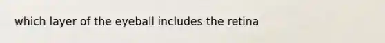 which layer of the eyeball includes the retina