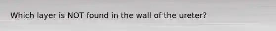 Which layer is NOT found in the wall of the ureter?