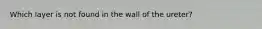 Which layer is not found in the wall of the ureter?