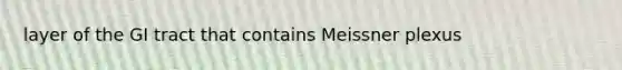 layer of the GI tract that contains Meissner plexus