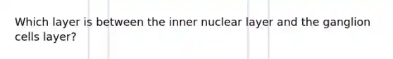 Which layer is between the inner nuclear layer and the ganglion cells layer?