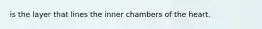 is the layer that lines the inner chambers of the heart.