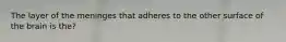 The layer of the meninges that adheres to the other surface of the brain is the?