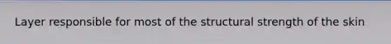 Layer responsible for most of the structural strength of the skin