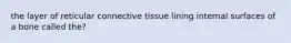 the layer of reticular connective tissue lining internal surfaces of a bone called the?