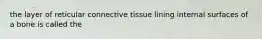 the layer of reticular connective tissue lining internal surfaces of a bone is called the