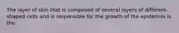 The layer of skin that is composed of several layers of different-shaped cells and is responsible for the growth of the epidermis is the