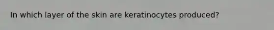 In which layer of the skin are keratinocytes produced?