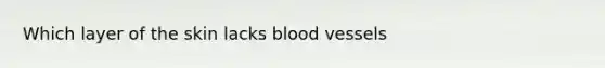 Which layer of the skin lacks blood vessels