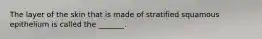 The layer of the skin that is made of stratified squamous epithelium is called the _______.