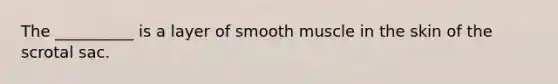 The __________ is a layer of smooth muscle in the skin of the scrotal sac.